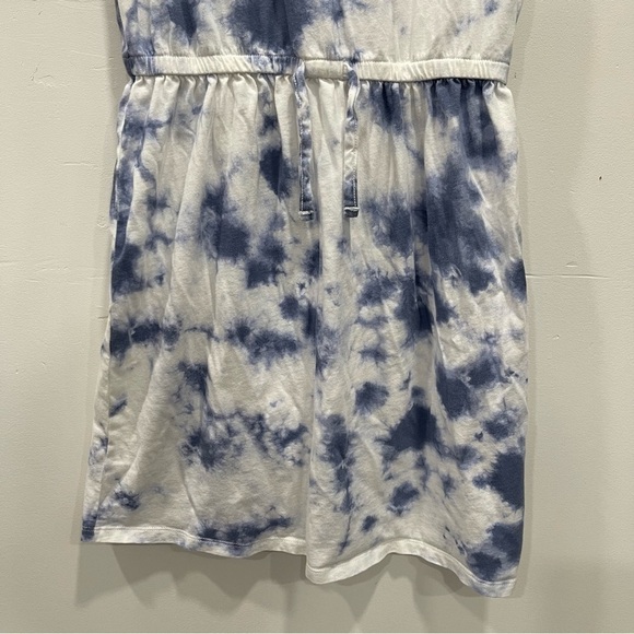 Gap Kids Tie Dye Sleeveless Dress Drawstring Waist Size XL Blue White - Picture 5 of 9